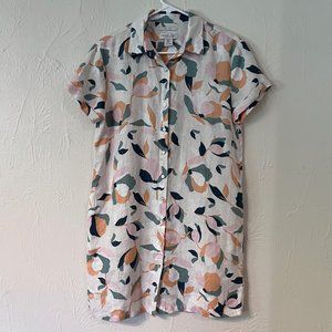 Rachel Zoe Linen Button Up Shirt Dress